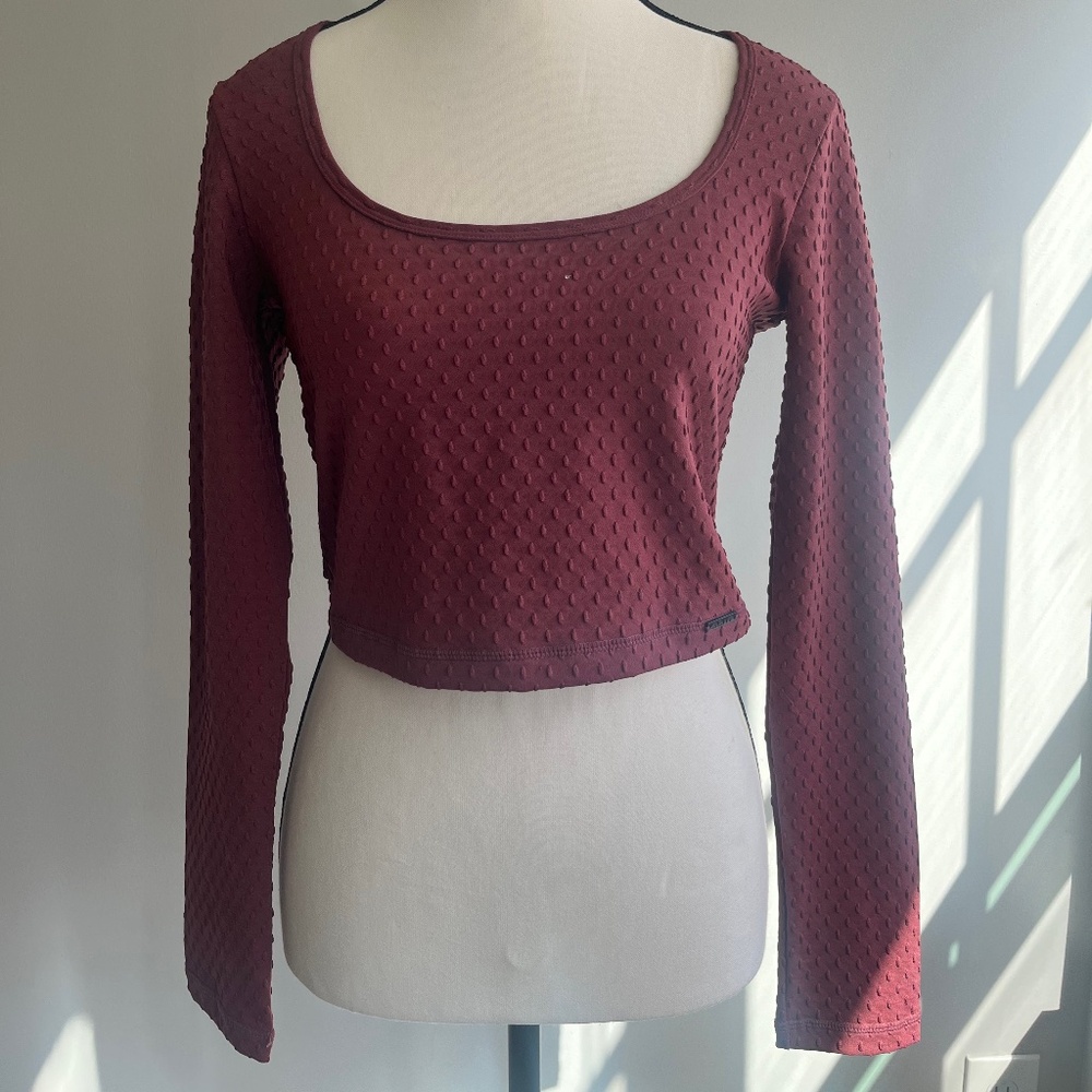 Long Sleeve, Crop top, Mauve